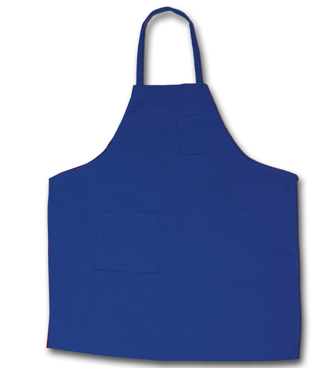 Bib Apron Royal Blue Two-Pocket 29"L x 25.5"W